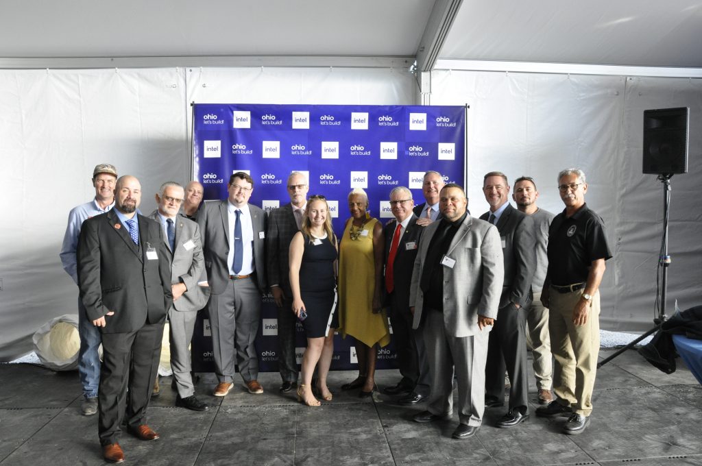 Columbus/Central Ohio Building and Construction Trades Council Representatives At The Intel Groundbreaking Ceremony