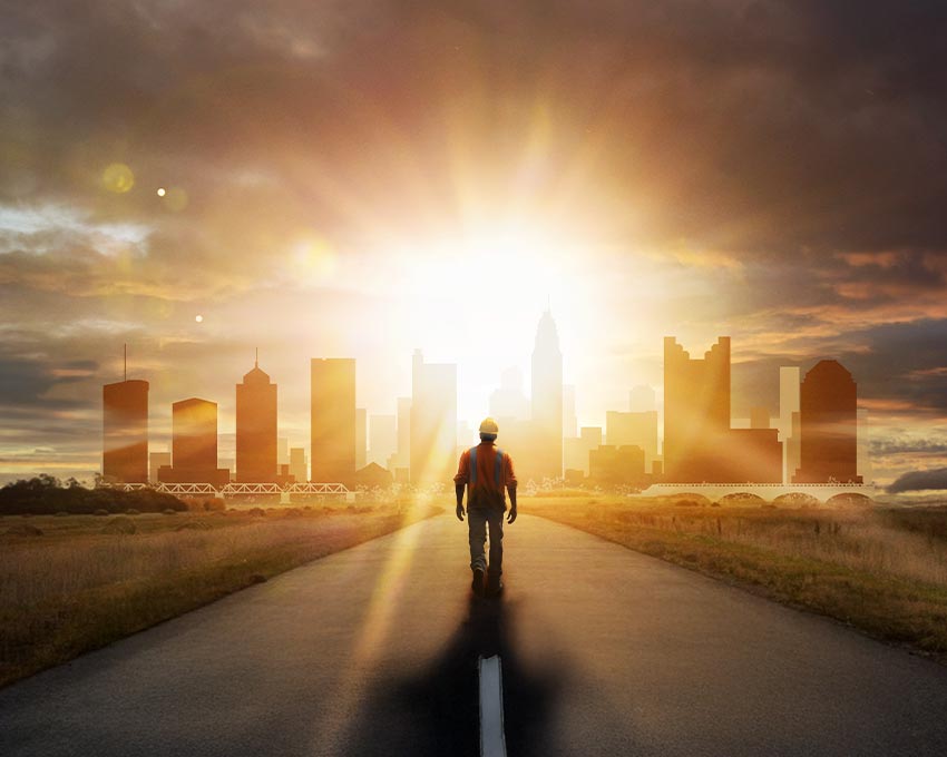 Columbus Sunset Worker