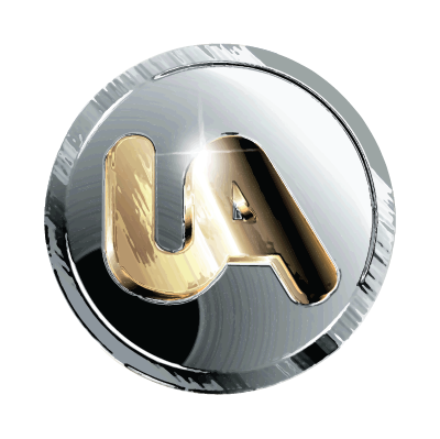 United Association Logo Circle Text White