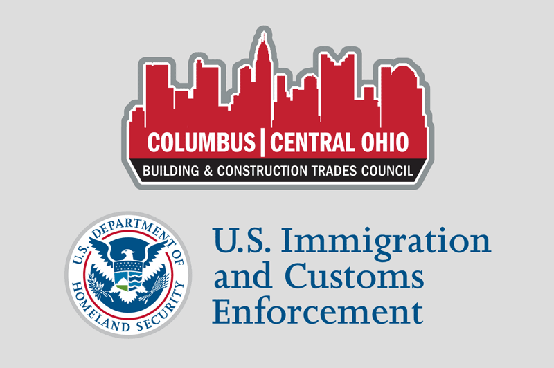 Columbus Building Trades and ICE Logo
